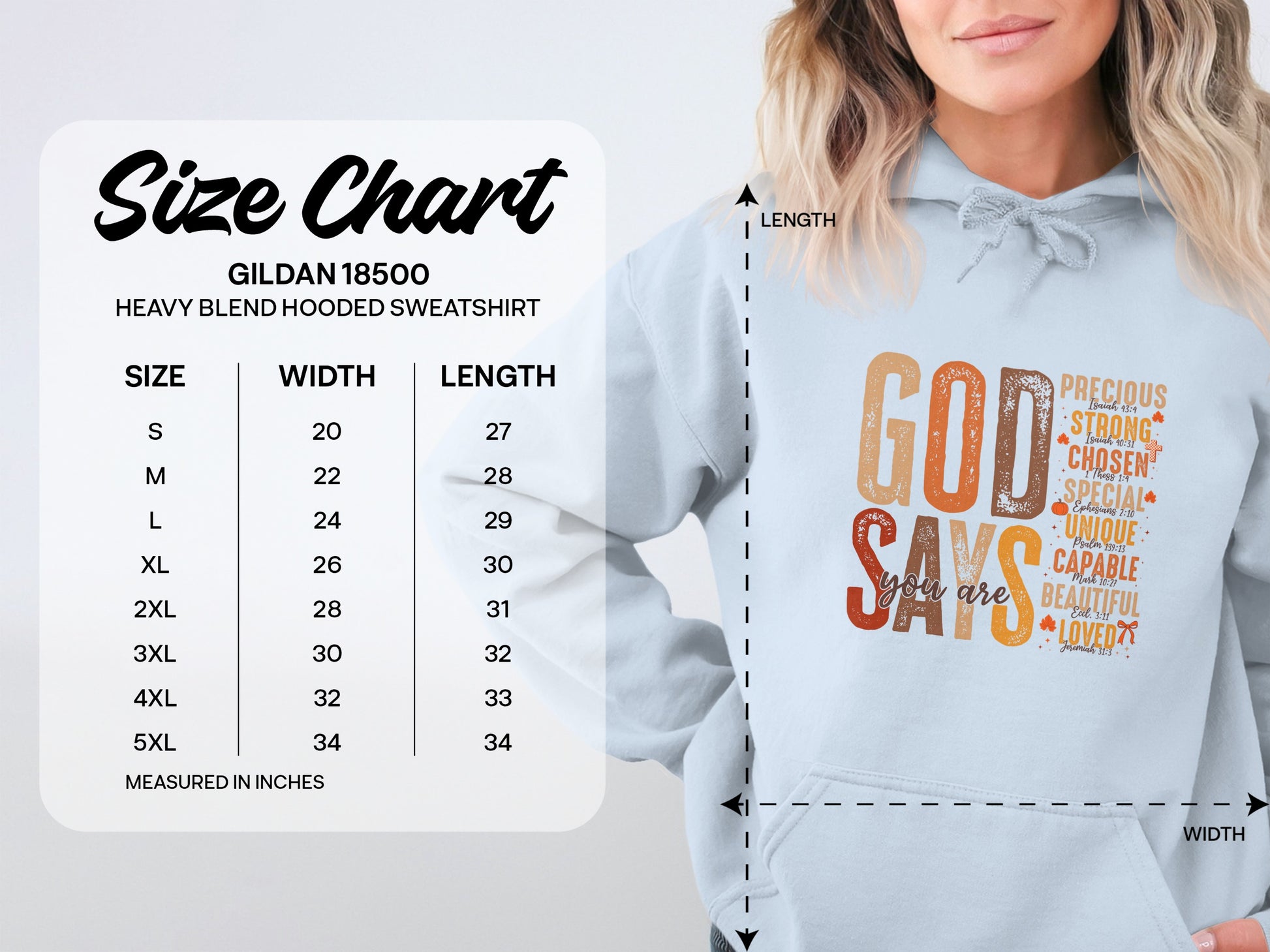 God Says You Are Heavy Blend Hooded Sweatshirt