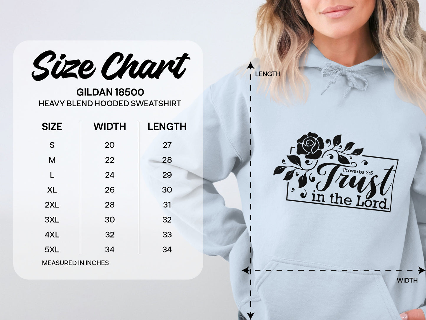 Proverbs 3:5 Trust in the Lord Hoodie Sweatshirt