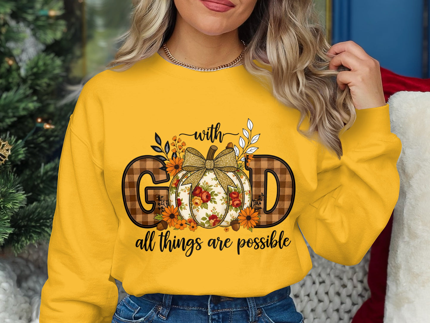With God All Things Are Possible Graphic Pullover