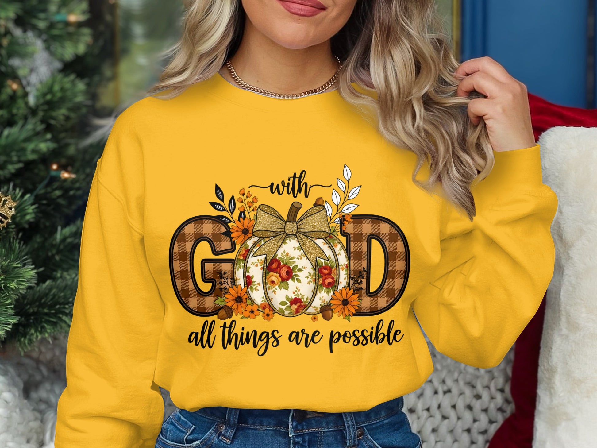 With God All Things Are Possible Graphic Pullover