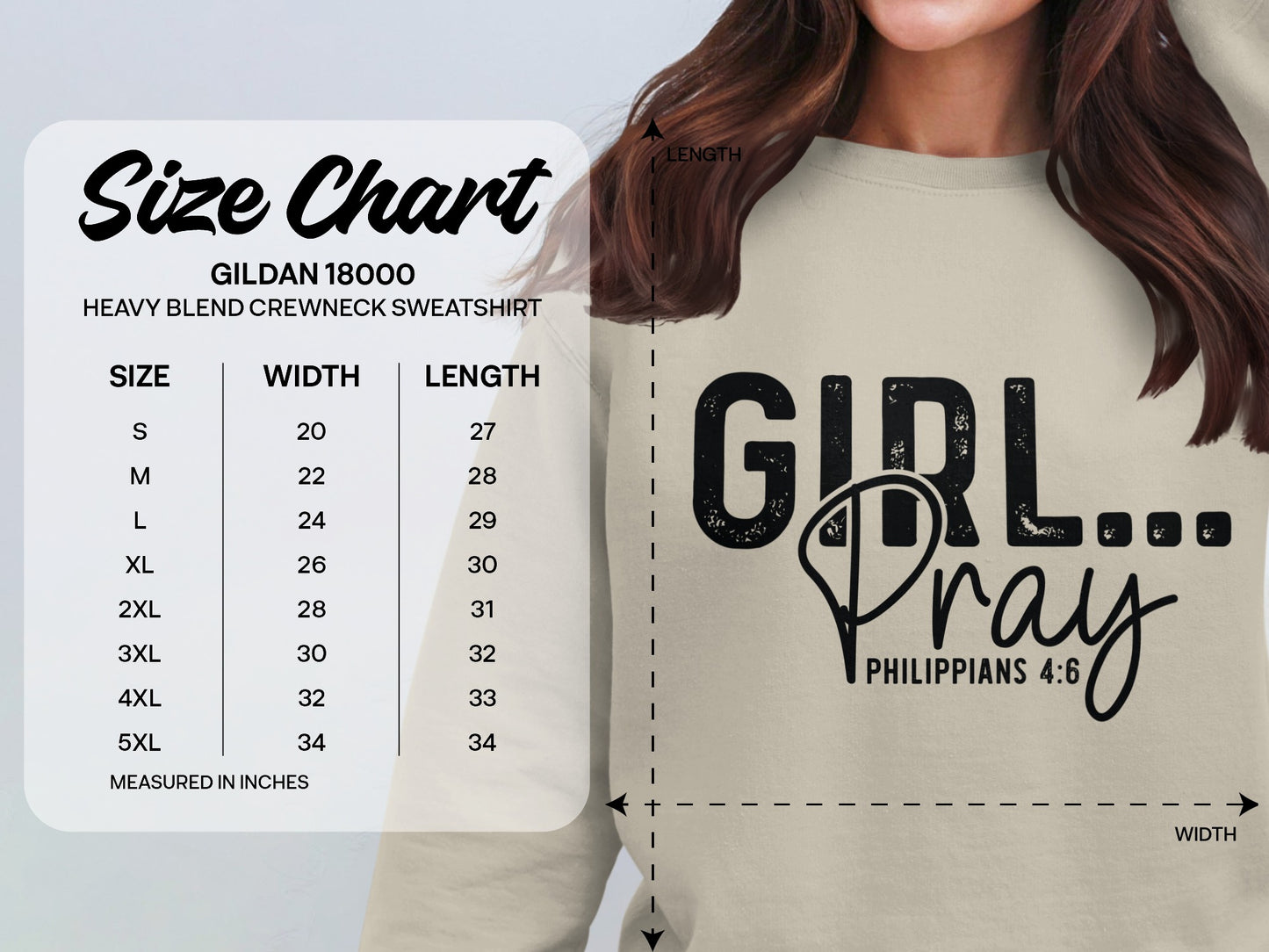 Girl Pray Philippians 4:6 Crewneck Sweatshirt product