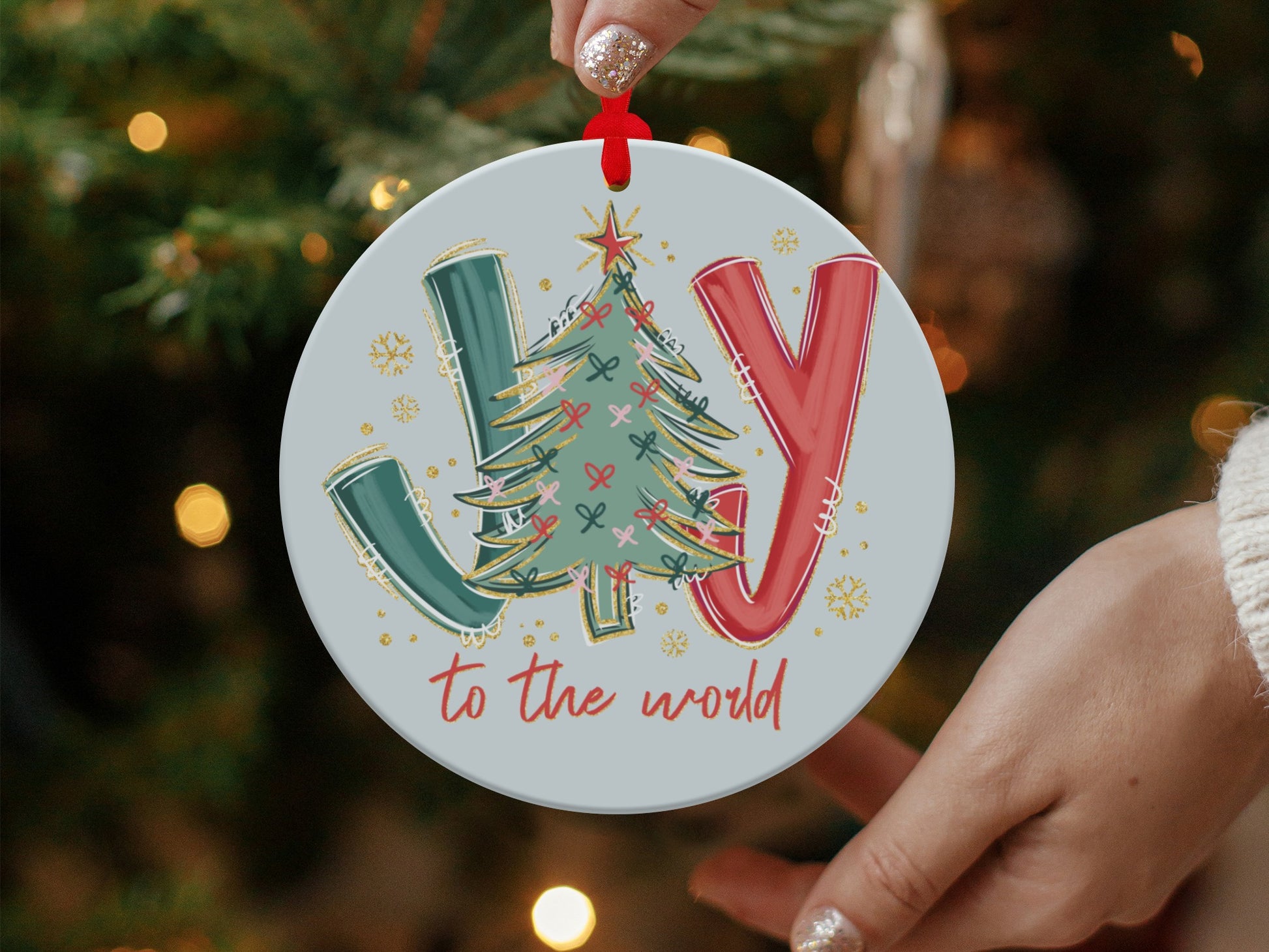 Joy to the World Christmas Tree Ornament