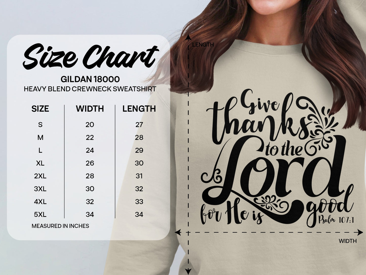 Give Thanks to the Lord for He is Good Sweatshirt