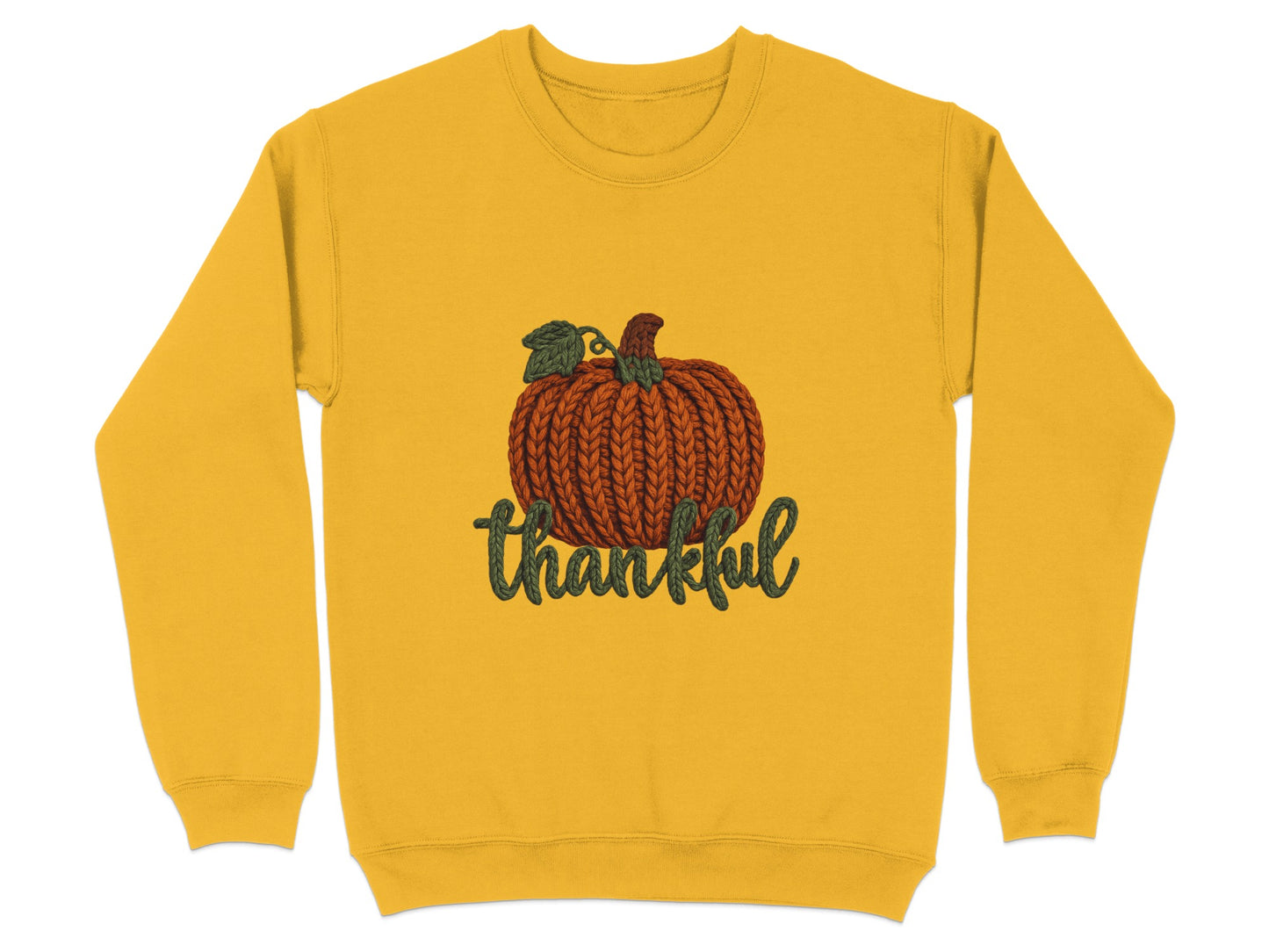 Thankful Pumpkin Embroidery Design Sweatshirt Product