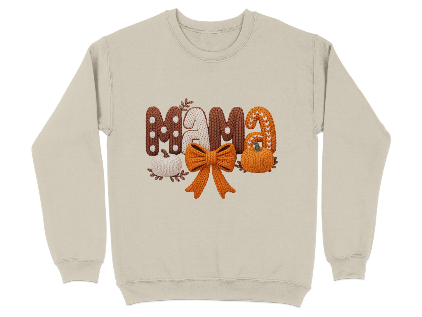 Fall Themed Mama Sweater with Cute Pumpkin Design