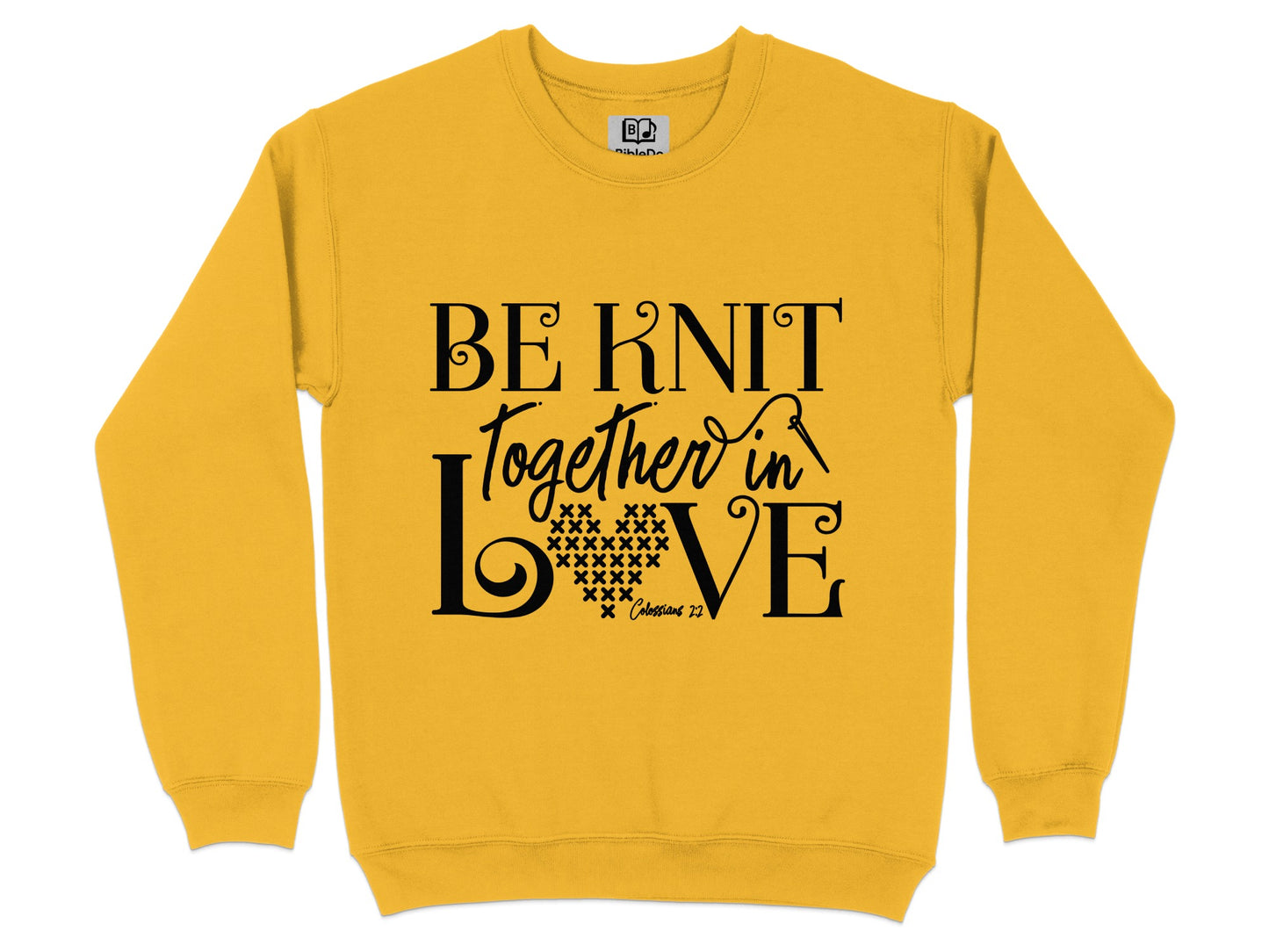 Be Knit Together in Love Yellow Sweatshirt