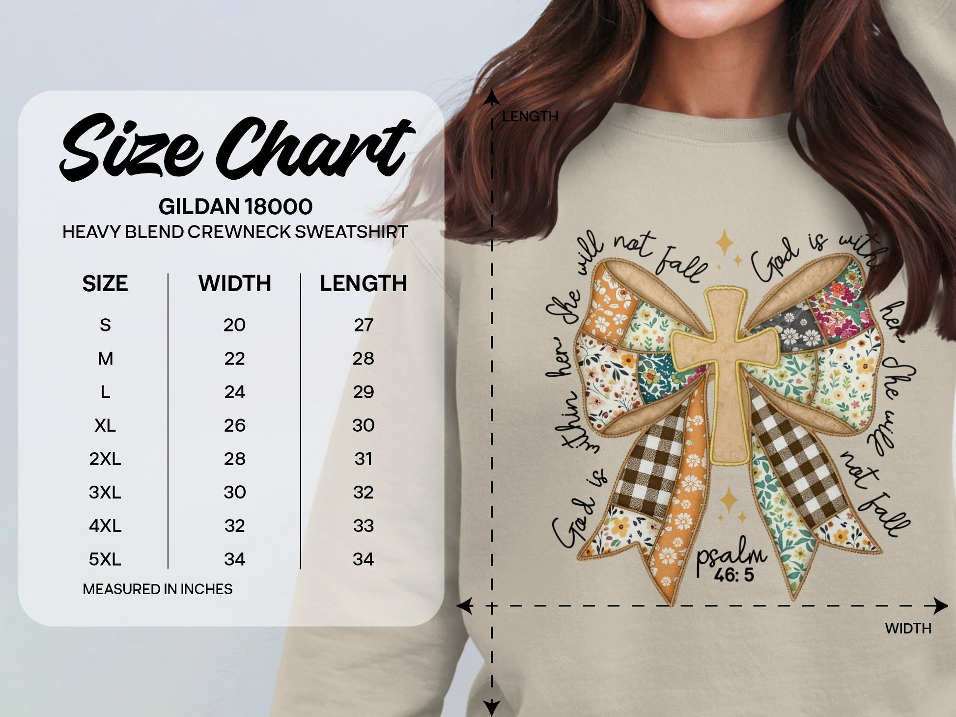 God is With Her She Will Not Fall Psalm 46:5 Sweatshirt