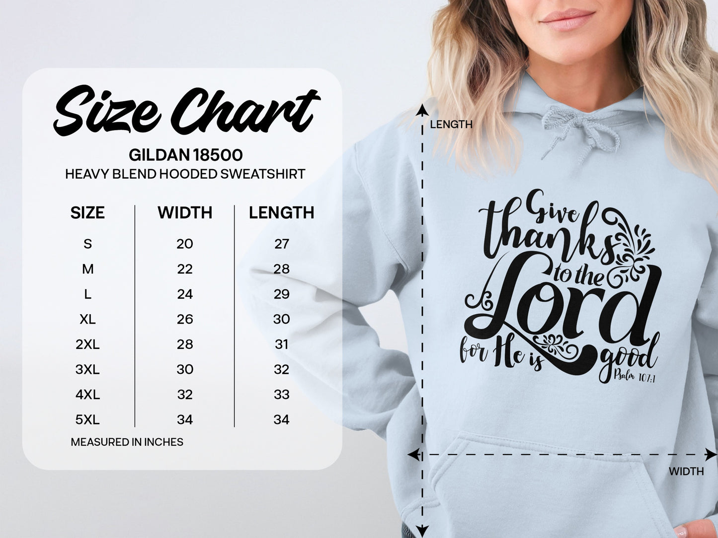 Give Thanks to the Lord Heavy Blend Sweatshirt