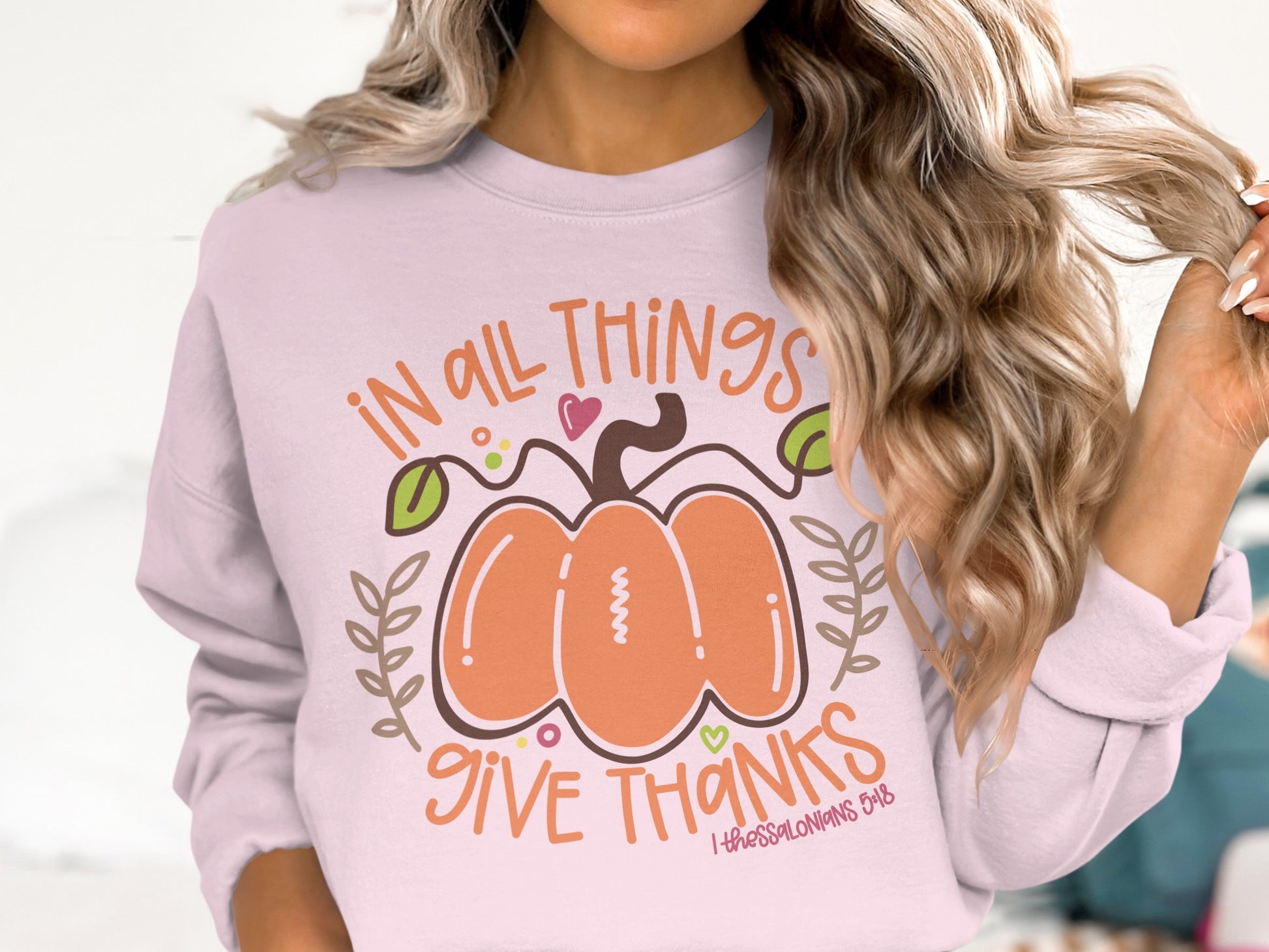 In All Things Give Thanks Graphic Sweatshirt