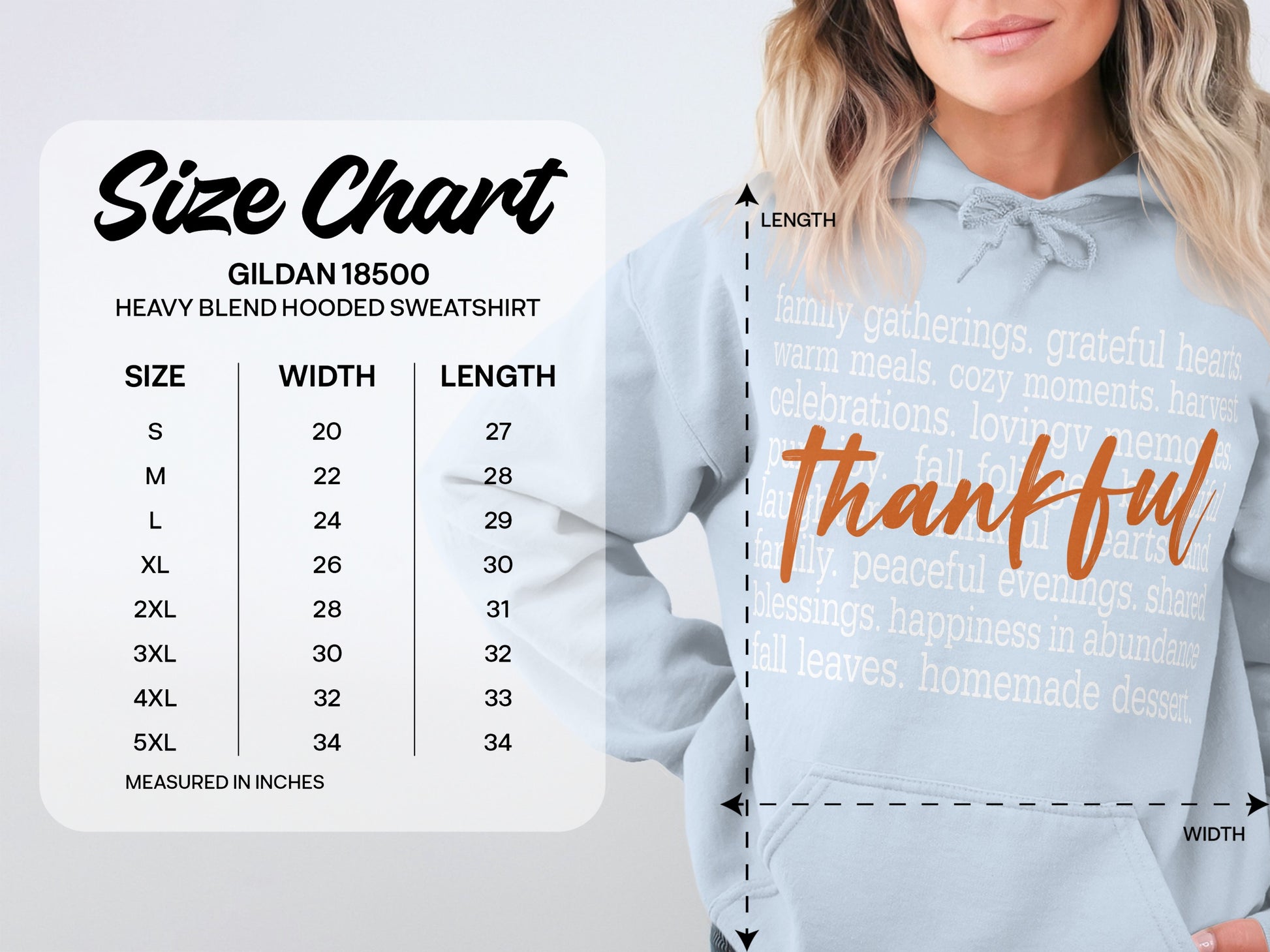Thankful Graphic Hooded Sweatshirt for Cozy Moments