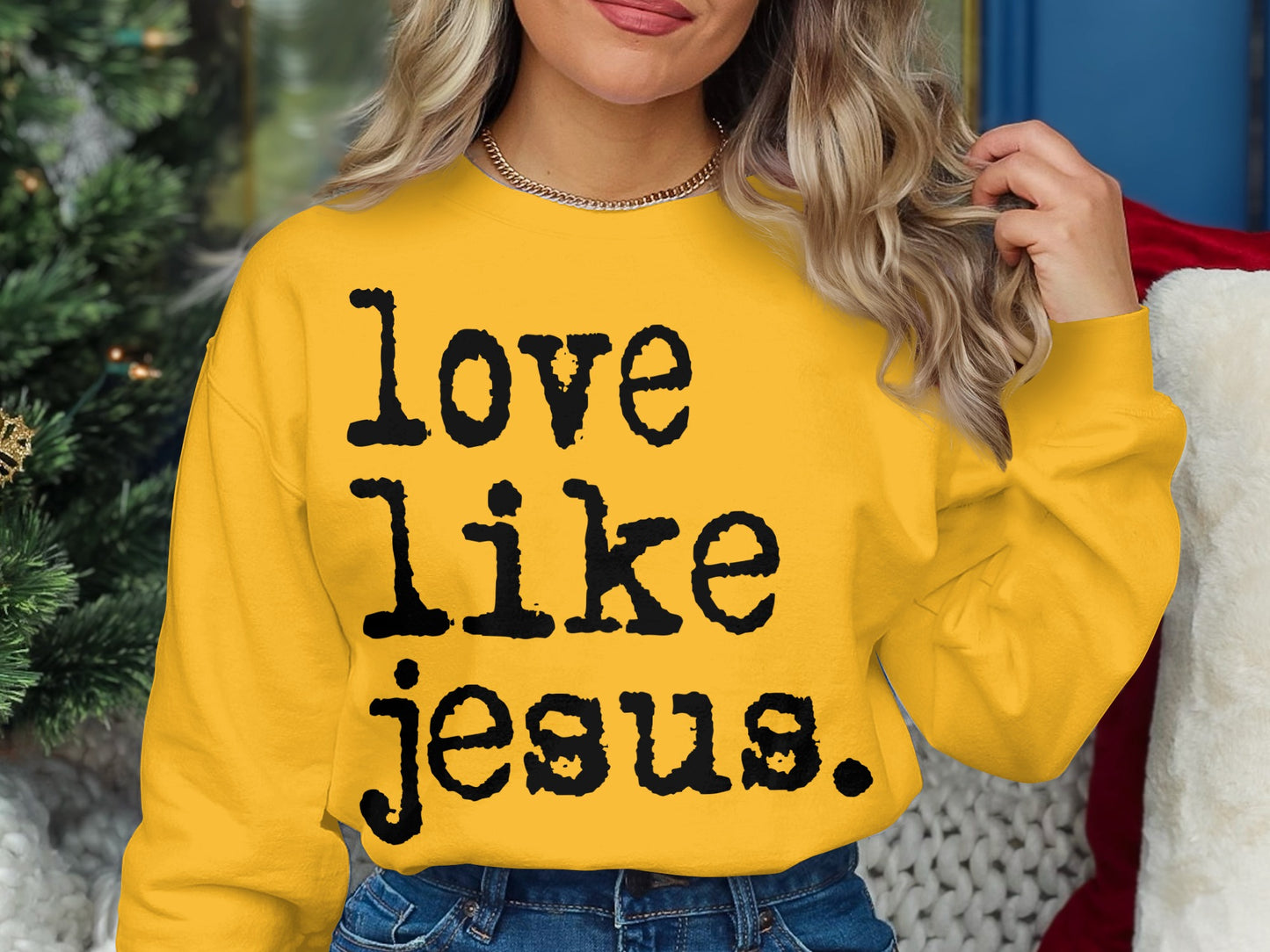 Love Like Jesus Comforting Graphic Sweatshirt