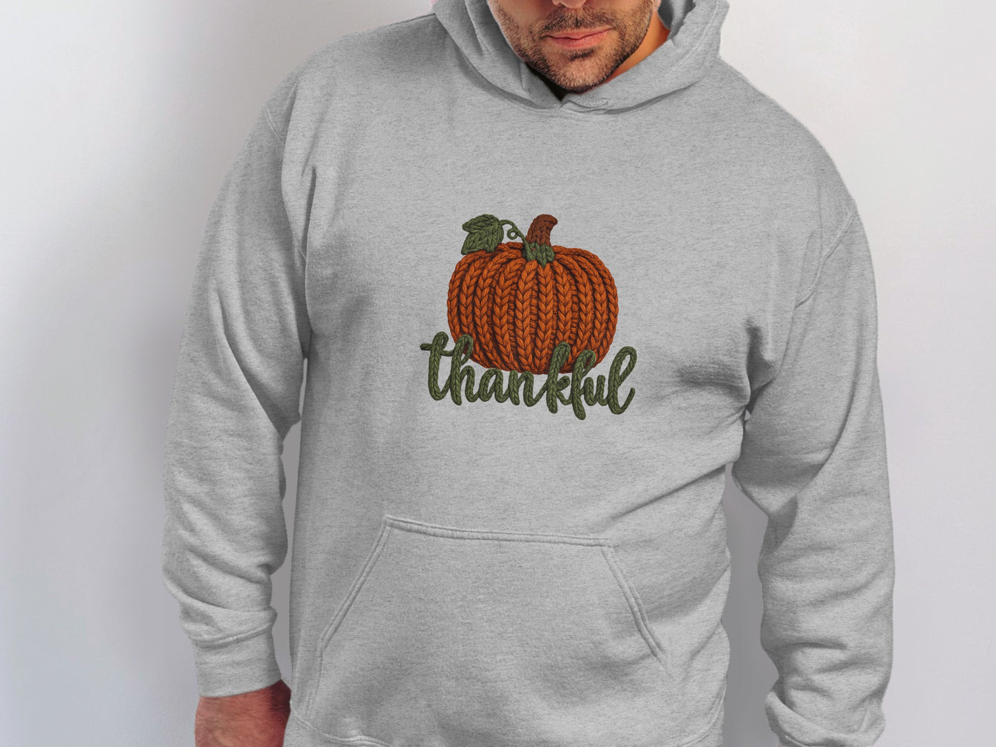 Thankful Pumpkin Design Comfortable Hoodie Product
