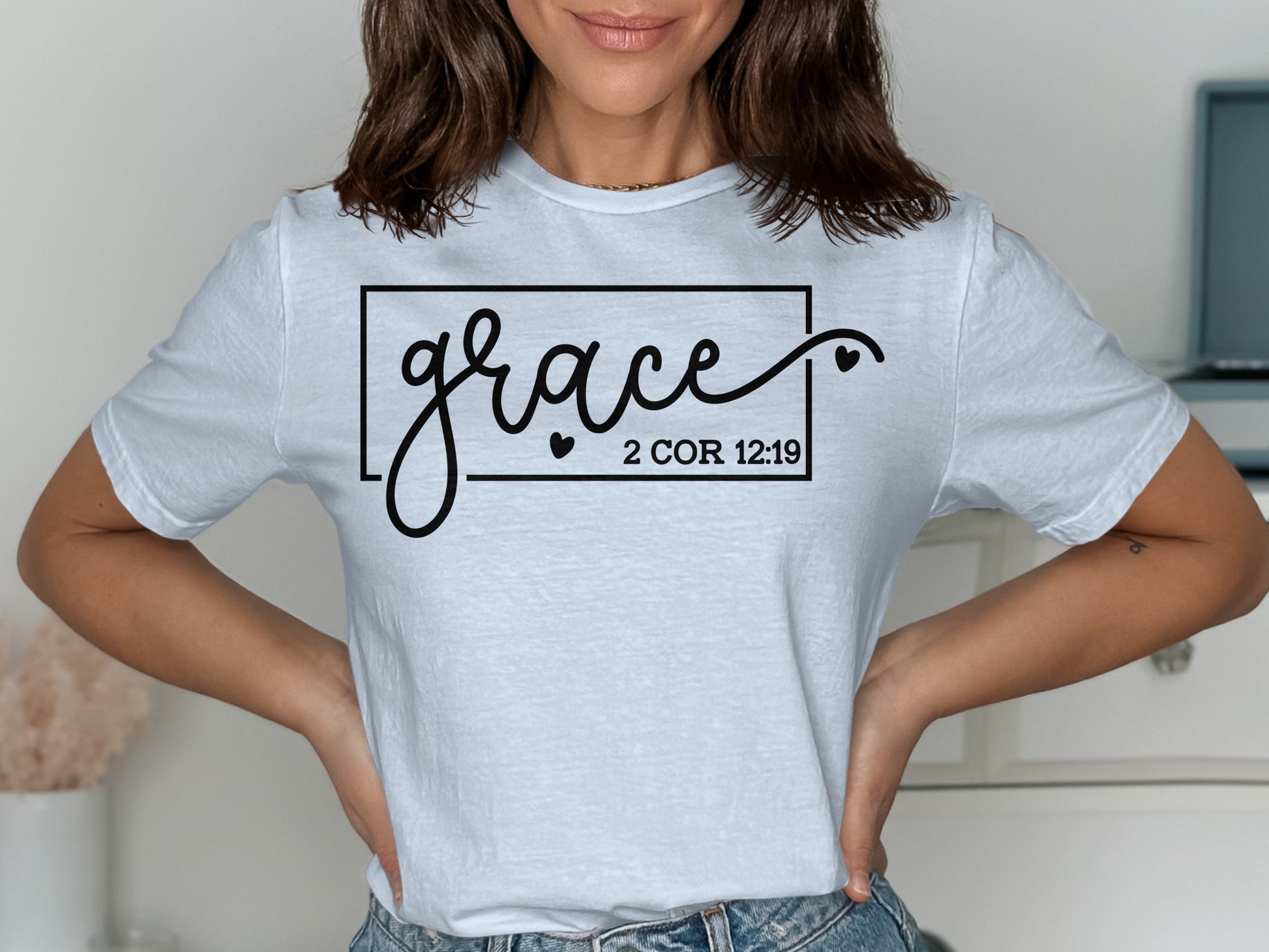 Grace 2 COR 12:19 Bible Verse Tee Shirt product type