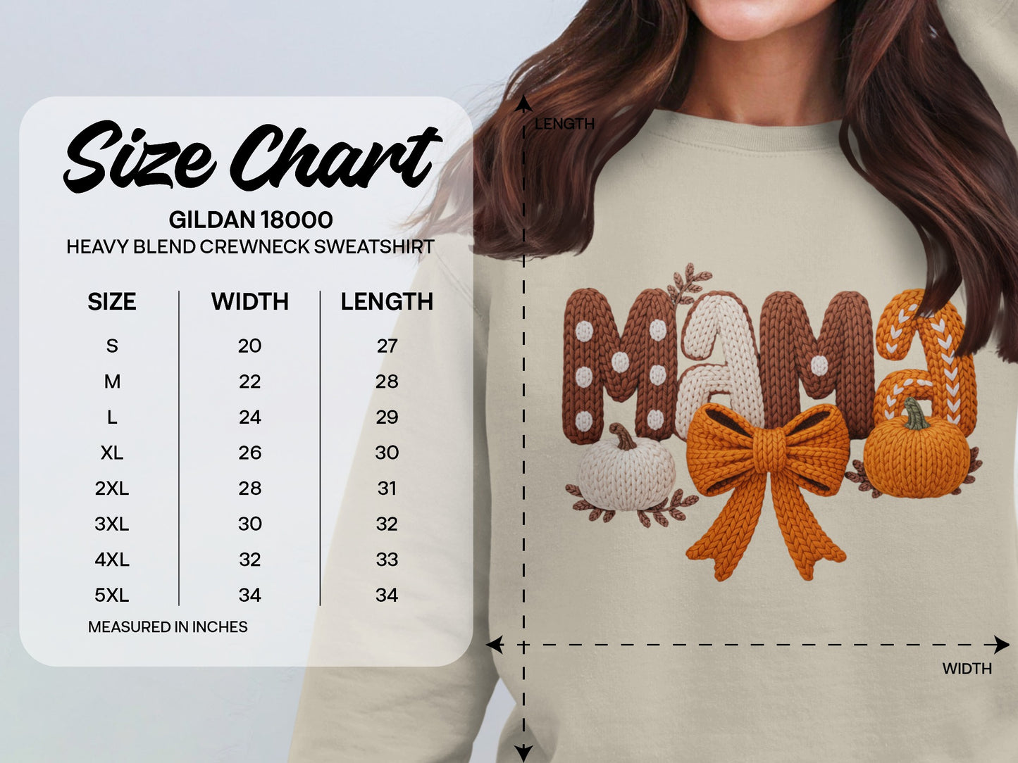 Fall Themed Cute Sweater with Pumpkin and Bows Design