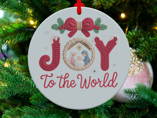 Joy to the World Ornament Holiday Season Decoration