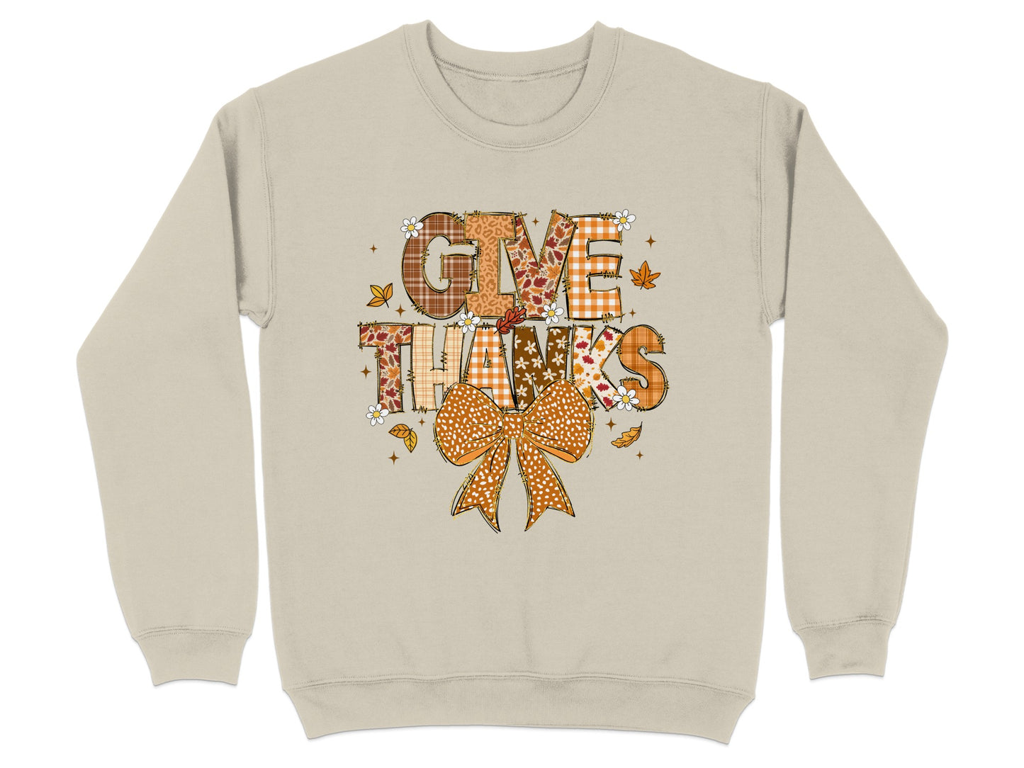Give Thanks Thanksgiving Graphic Sweatshirt
