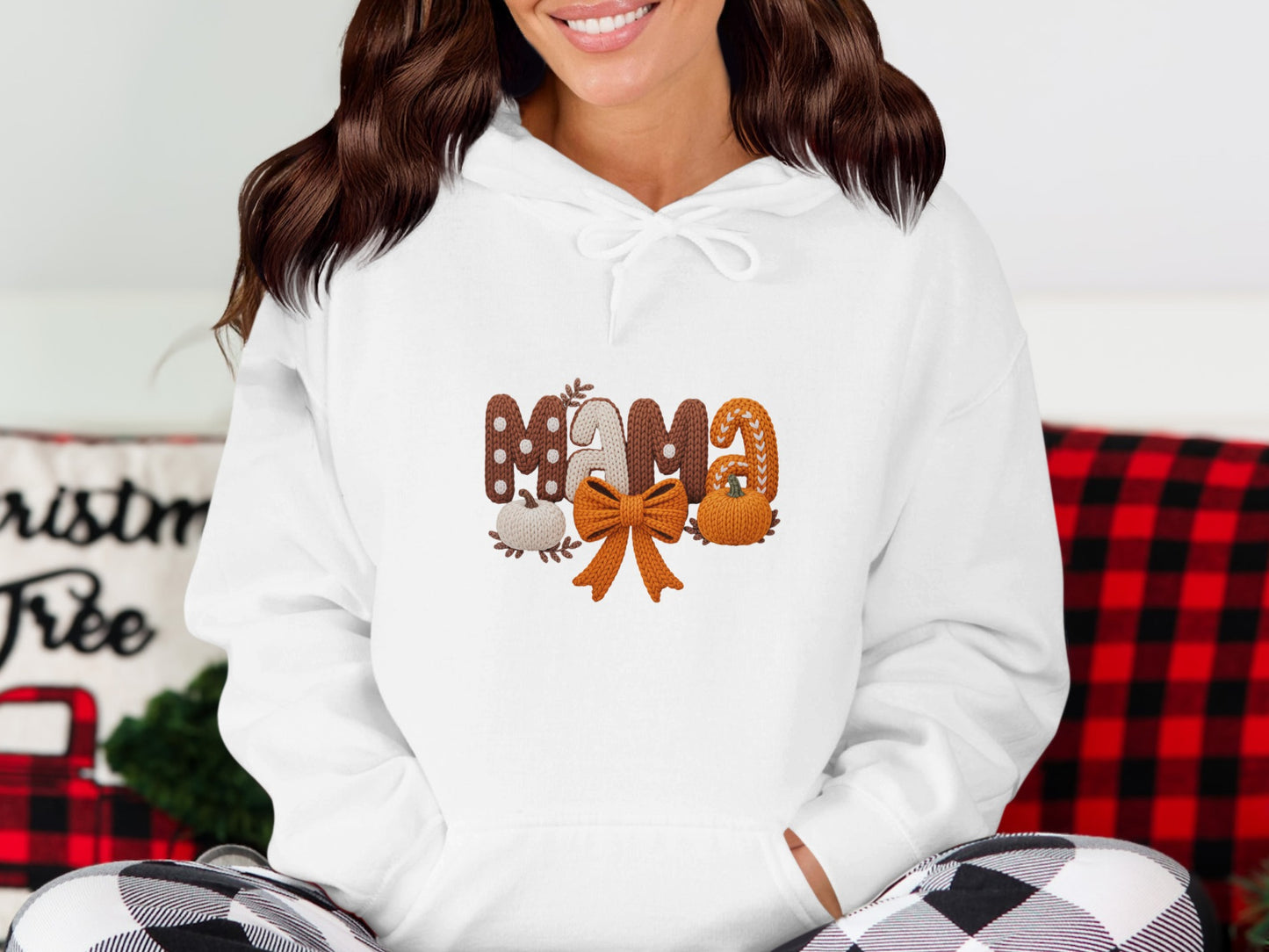 Festive Holiday Mama Hoodie with Seasonal Design