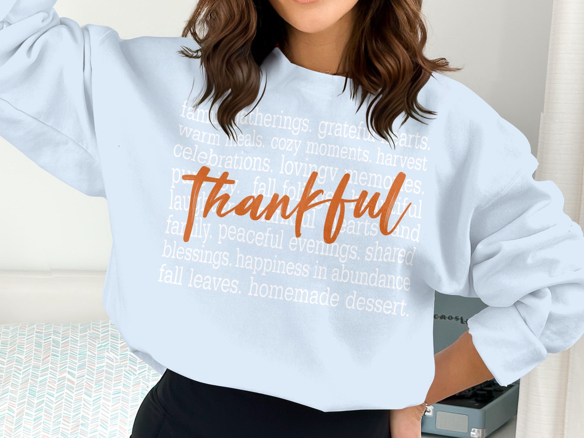 Thankful Fall Gatherings Grateful Hearts Cozy Moments Top