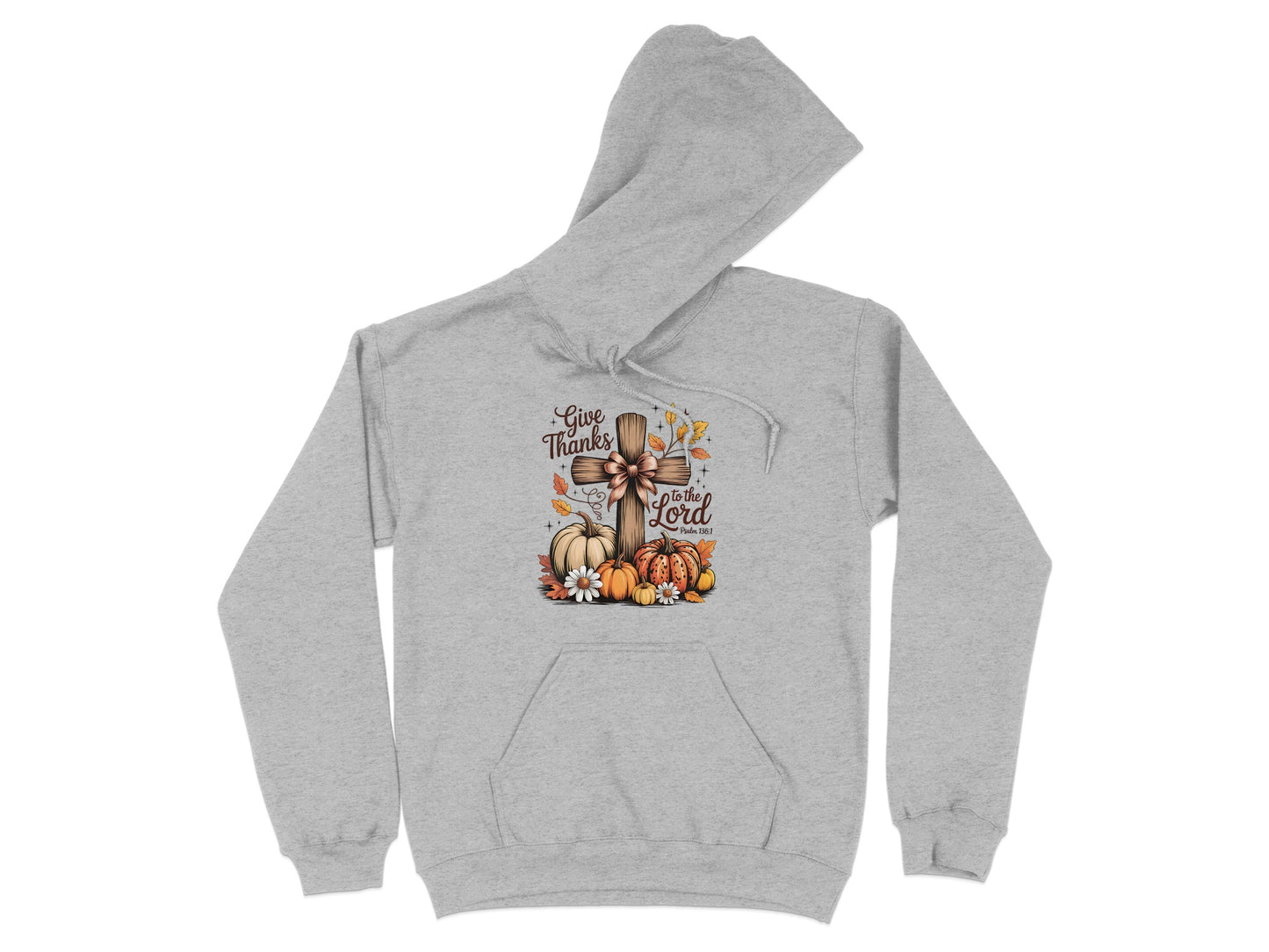 Give Thanks Praise the Lord Fall Pumpkin Hoodie