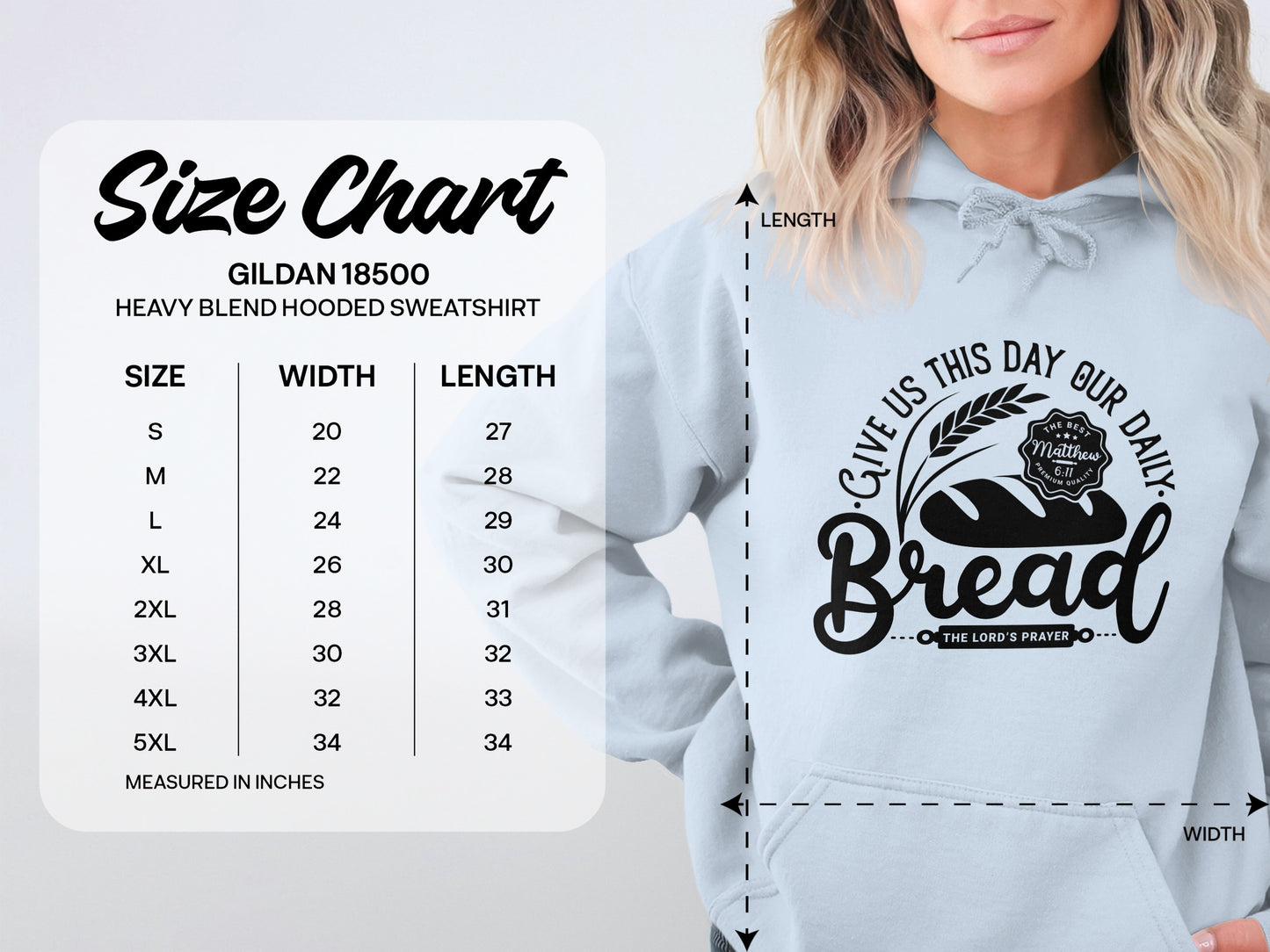 Gave Us This Day Our Daily Bread Graphic Hoodie