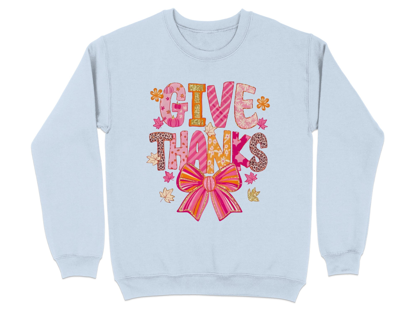 Give Thanks Graphic Print Crewneck Sweatshirt Product
