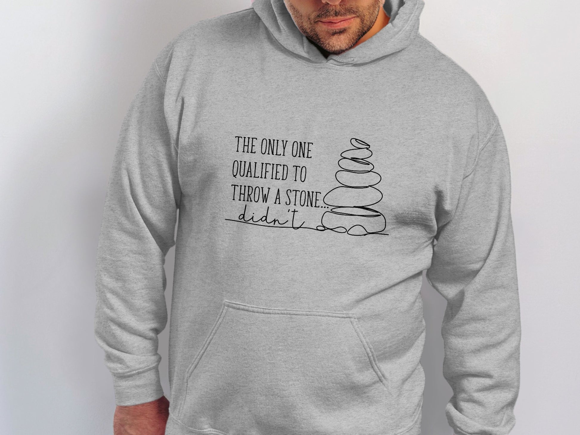 The Only One Qualified to Throw a Stone Hoodie