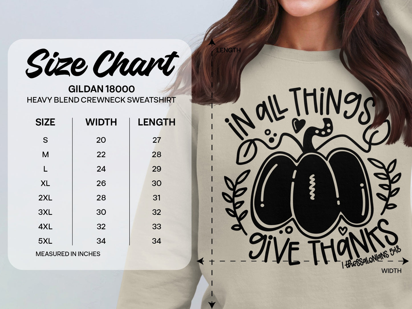 In All Things Give Thanks Crewneck Sweatshirt