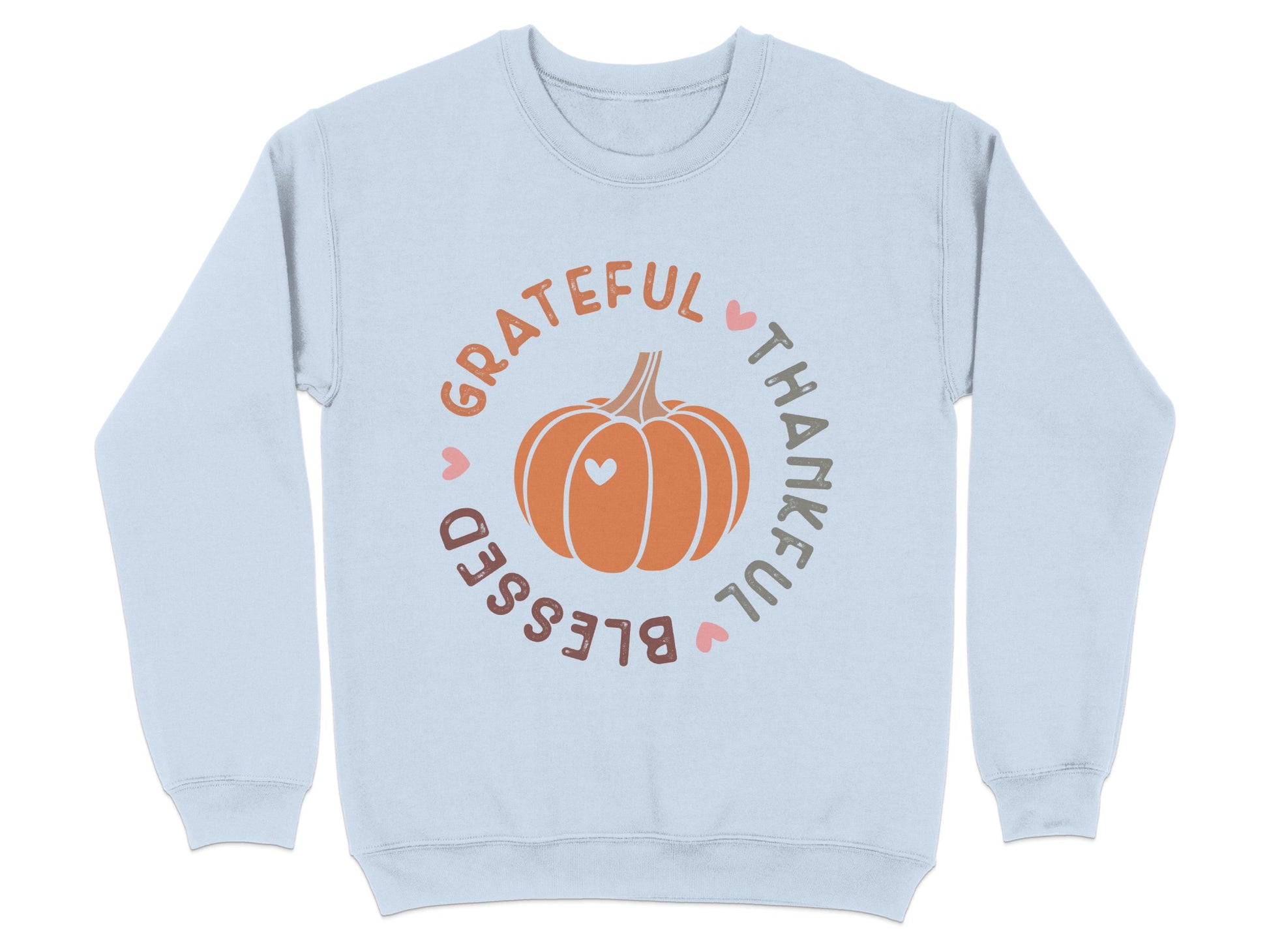 Grateful Thankful Blessed with Pumpkin Graphic product