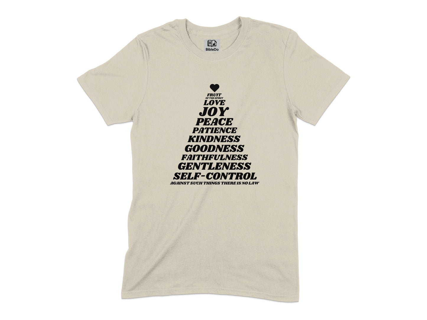 Inspirational Fruit of the Spirit Typography T-shirt product type