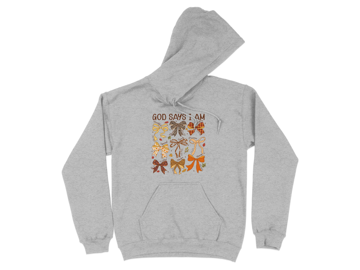 God Says I Am Hoodie with Unique Printed Design