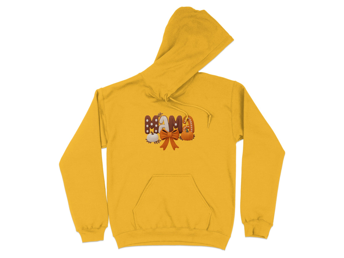 Unique BAM! Orange Puffy Cat Design Hoodie