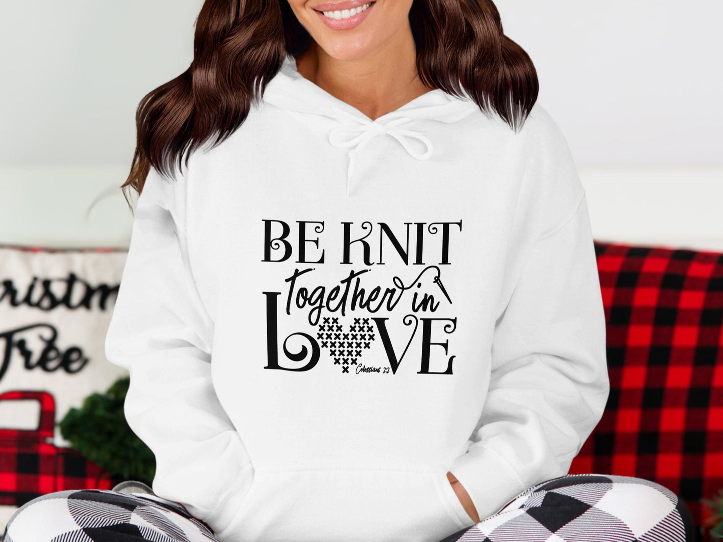 Be Knit Together In Love Hooded Sweatshirt Product