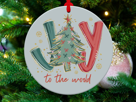 Joy to the World Christmas Tree Ornament