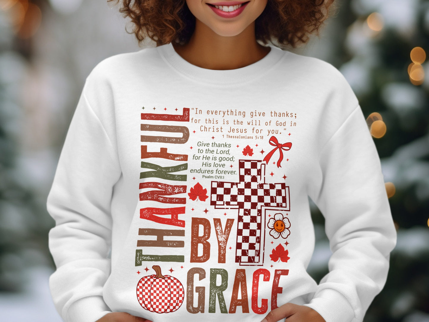 Thankful By Grace Inspirational Sweatshirt