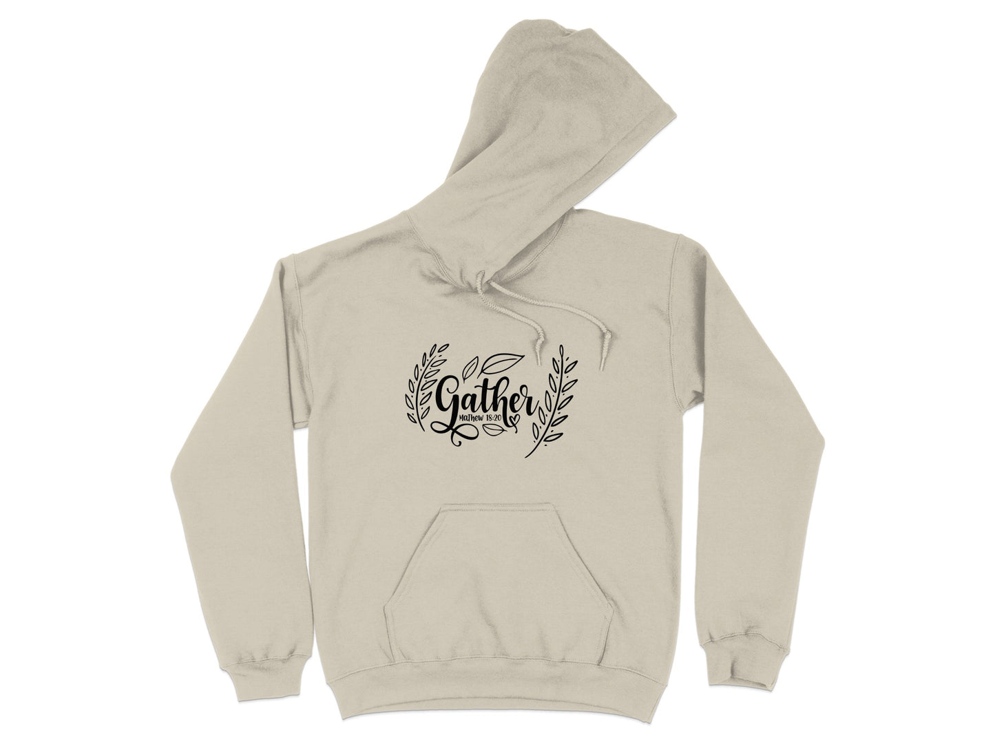 Gather Hoodie with Leafy Design Cozy Apparel