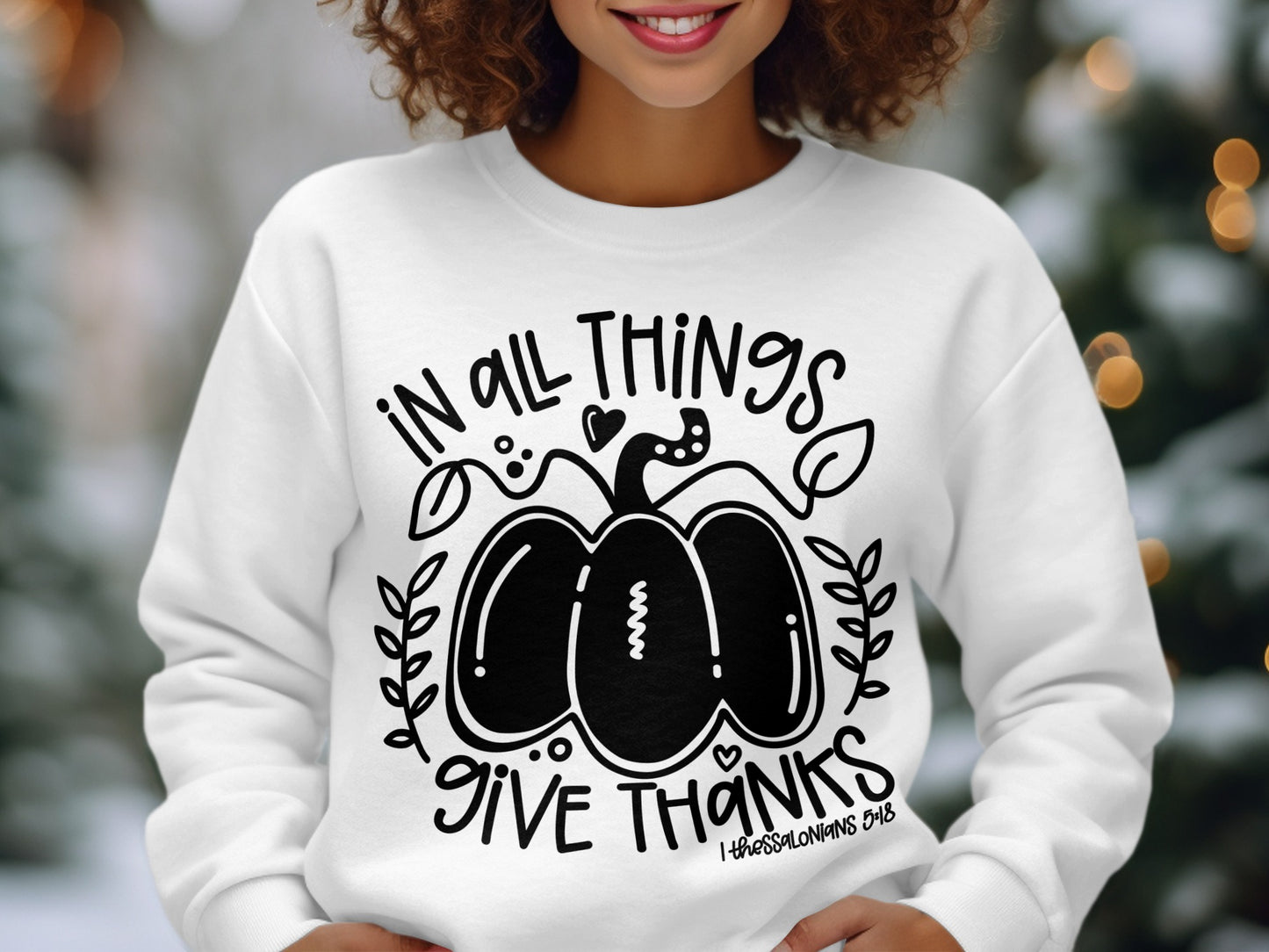 In All Things Give Thanks Graphic Sweatshirt