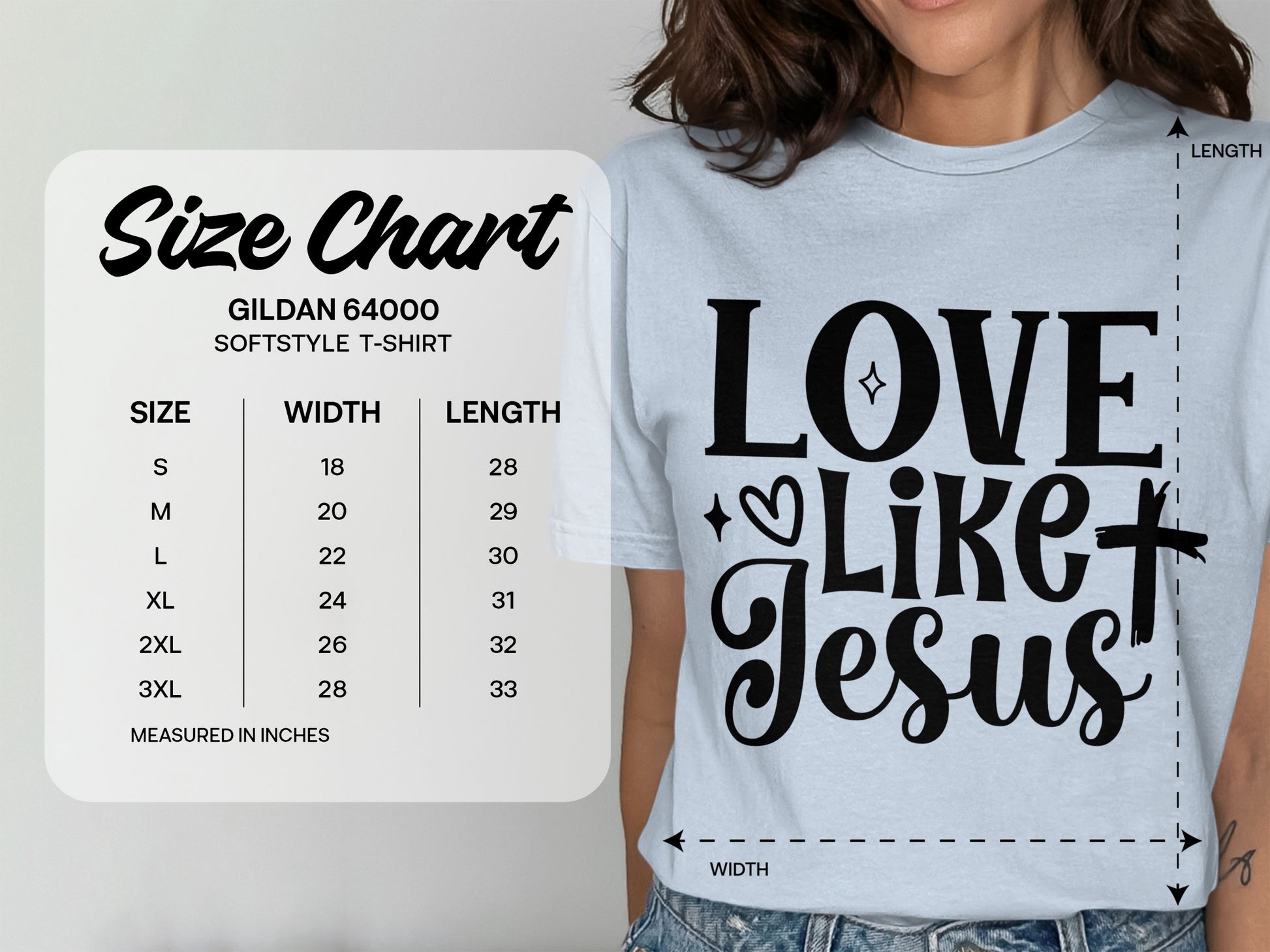 Love Like Jesus Printed Design T-Shirt product type