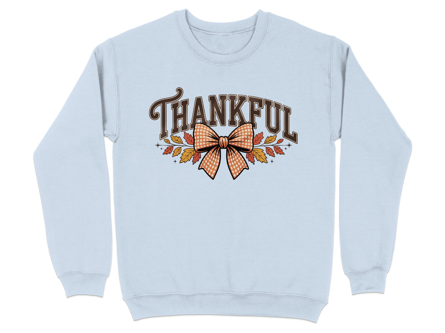 Thankful Bow Design Sweatshirt Perfect for Fall