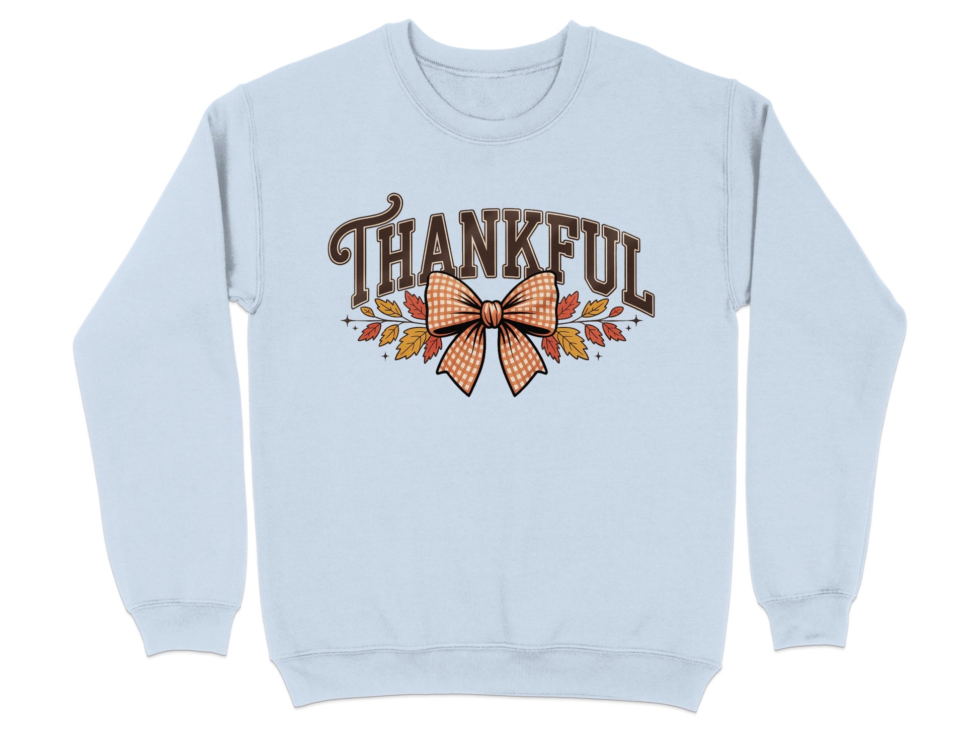 Thankful Bow Design Sweatshirt Perfect for Fall