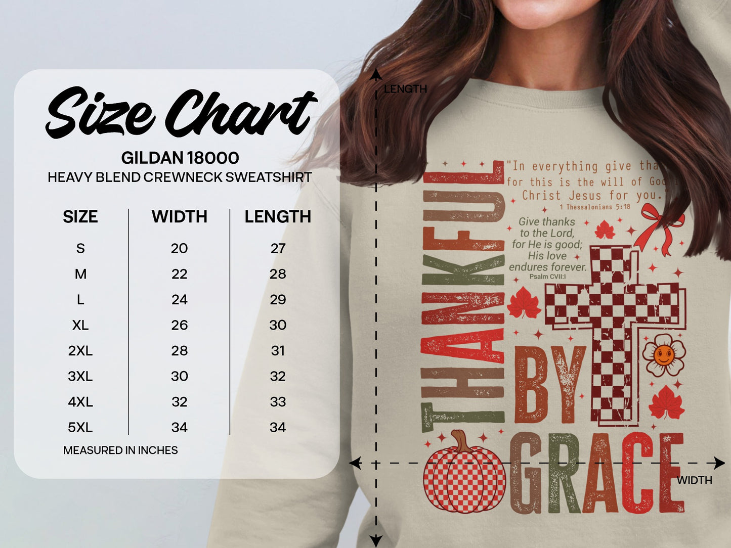 Thankful Blessed Sweatshirt with Autumn Design