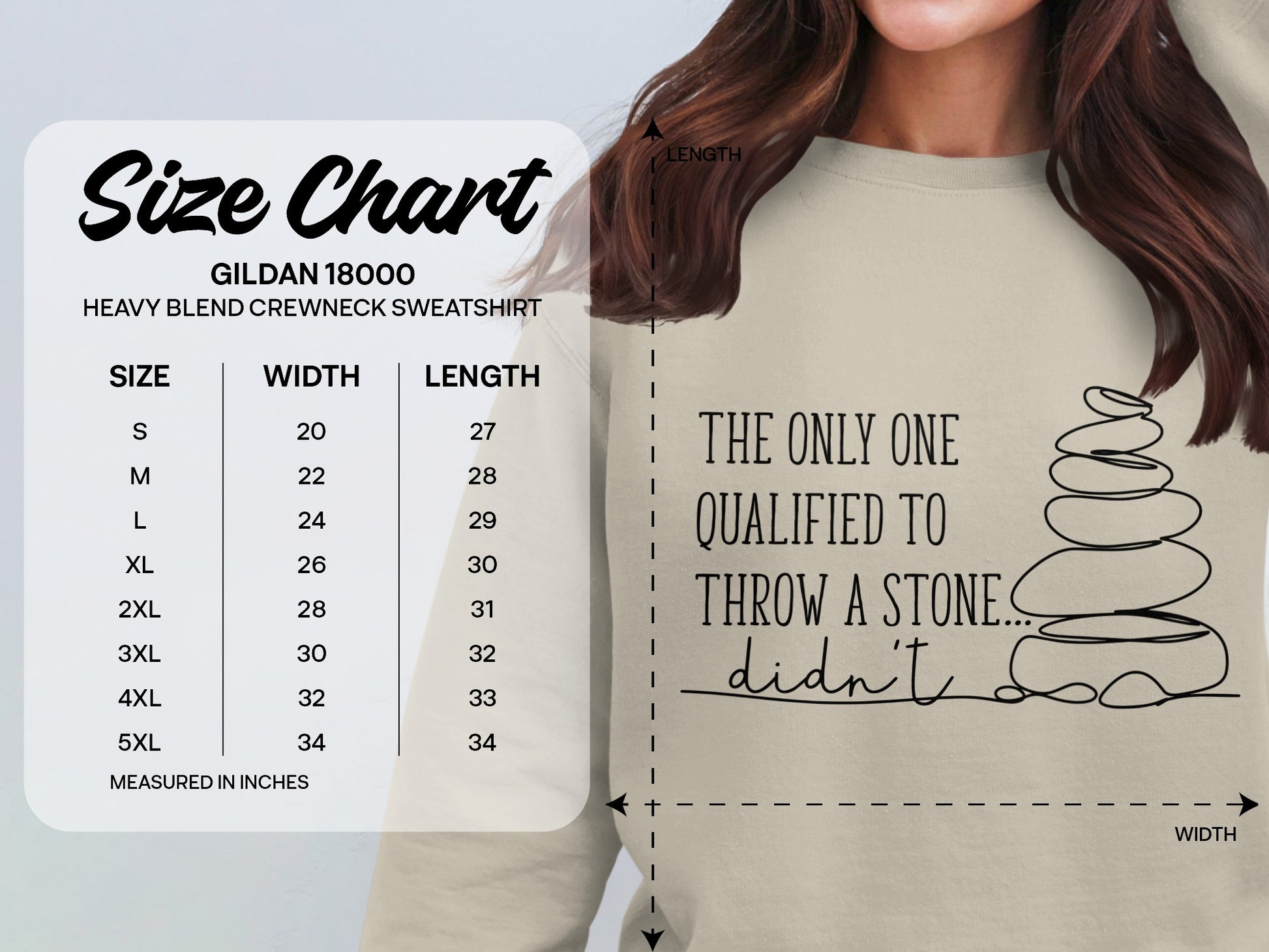 The Only One Qualified to Throw a Stone Sweatshirt