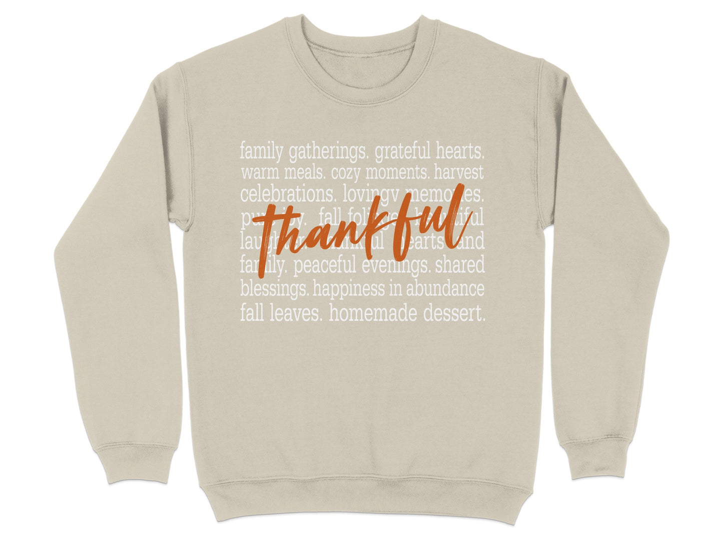 Thankful Cozy Fall Themed Graphic Sweatshirt