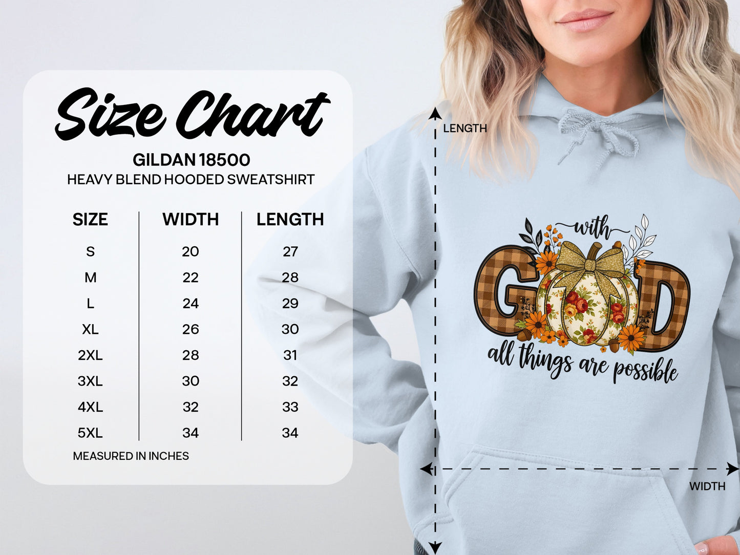 With God All Things Are Possible Hooded Sweatshirt