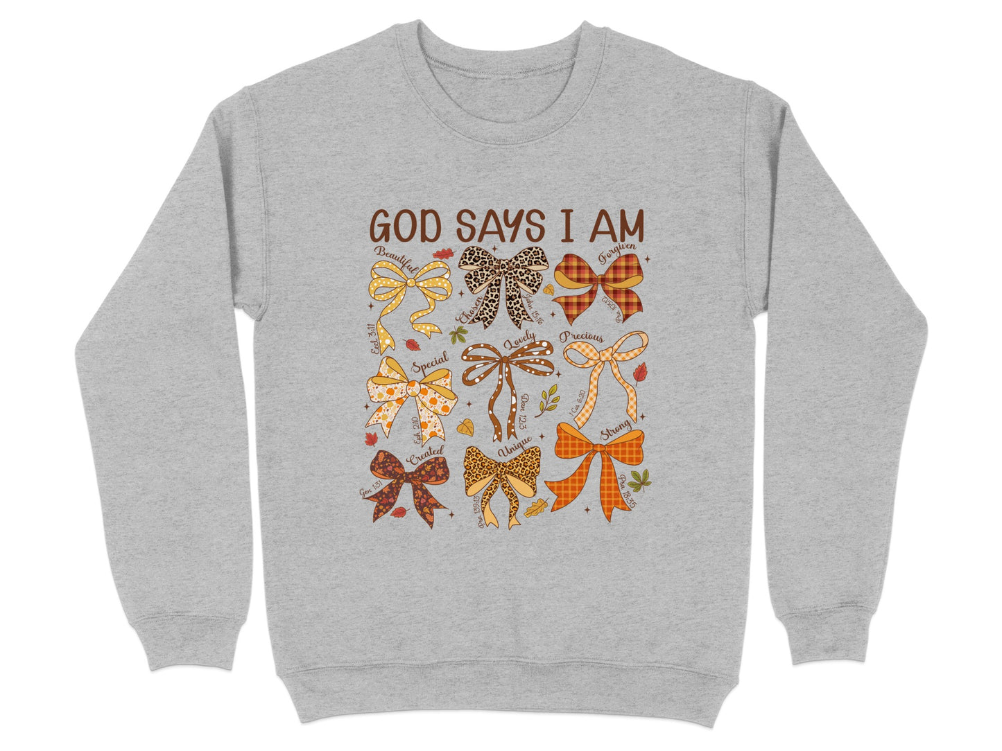 God Says I Am Bow Designs Long Sleeve Shirt