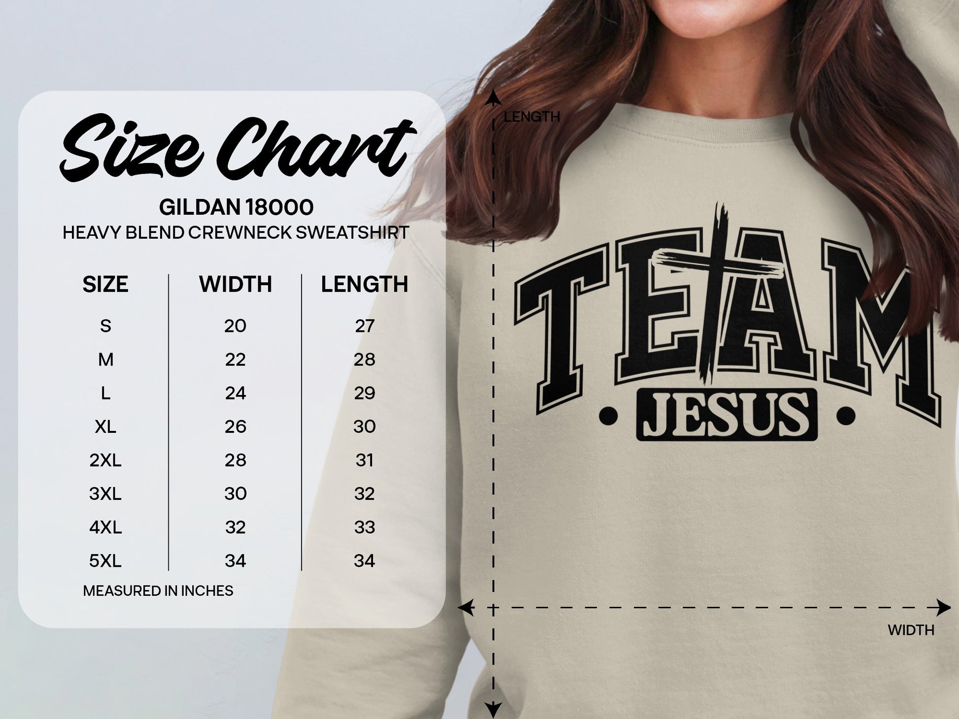 Team Jesus Heavy Blend Crewneck Sweatshirt