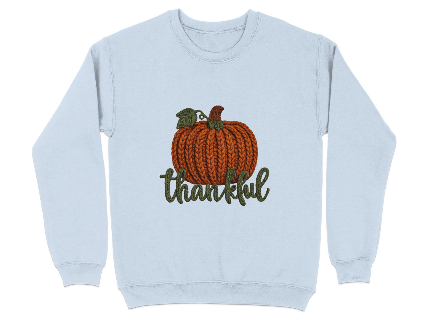Cozy Thankful Pumpkin Graphic Print Sweatshirt