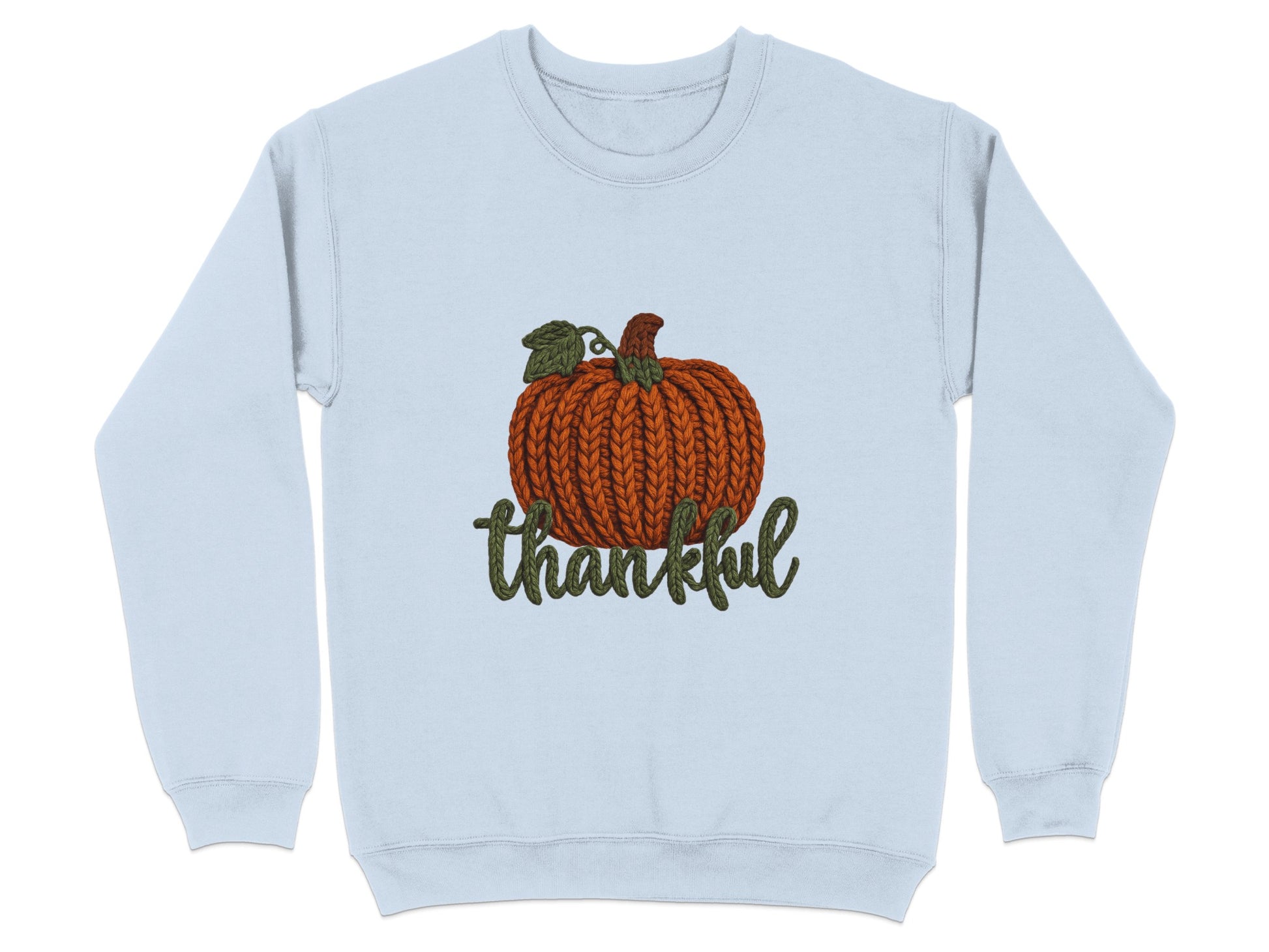 Cozy Thankful Pumpkin Graphic Print Sweatshirt