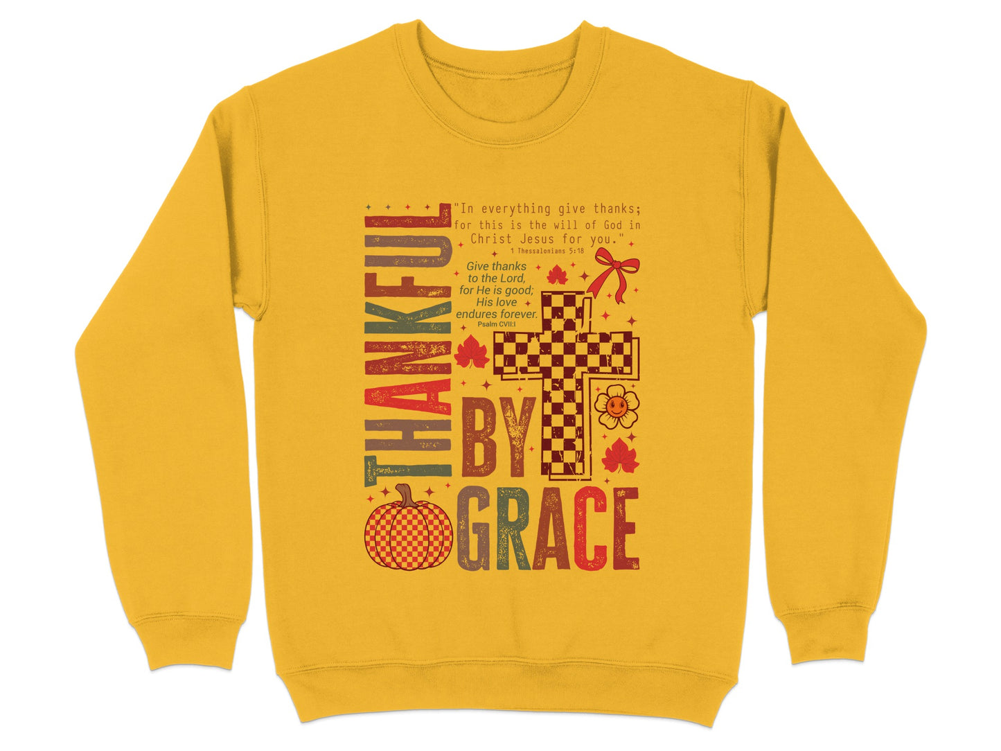 Thankful By Grace Inspirational Sweatshirt