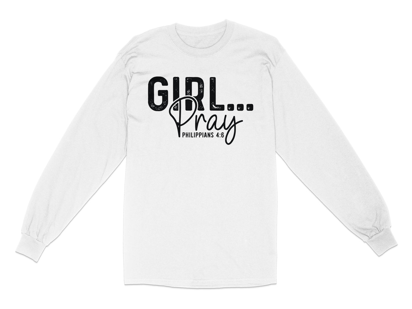 Girl Pray Philippians 4:6 Long Sleeve Shirt product