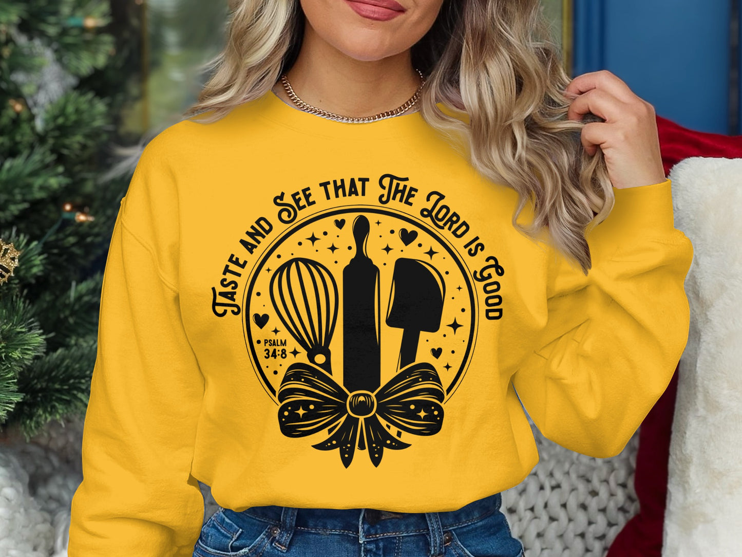 Inspirational Christian Baking Themed Sweatshirt